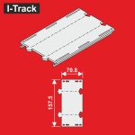 Hacker-Model HCTMC24071D - H0 - Gerade Segment, 2-gleisig für Märklin C, 157,5 x 70,8 mm (6 Stück)